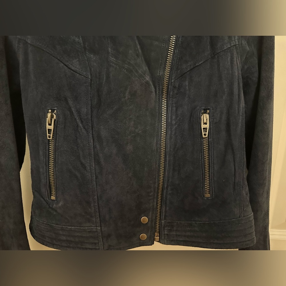 Blank NYC Navy Suede Jacket - Picture 4 of 7